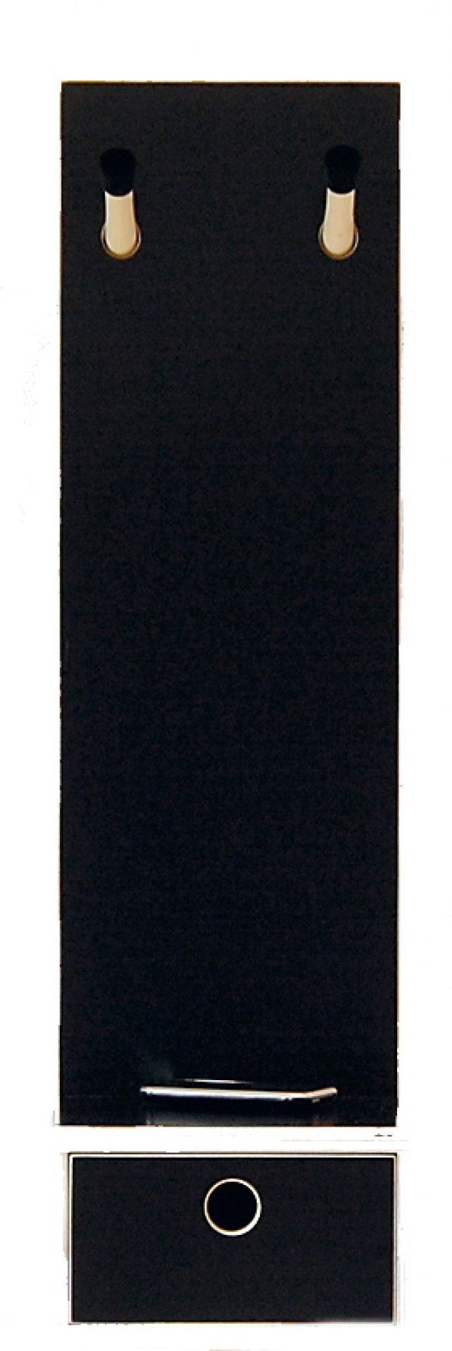 Schwarze Moormann Ablage mit Schublade. Wandablage für Büro oder Zuhause mit minimalistischem Design.